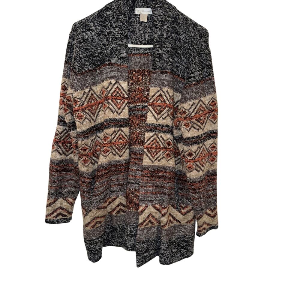 Christopher Banks sweater cardigan with an Aztec or southwestern-style pattern L